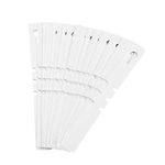 100pcs Plastic Nursery Garden Decor Stake Tags Plant Labels Lawn Ornament Waterproof(White)