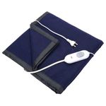 mellow Wool Electric Blanket for Single Bed, 15 Year Heating Lifecycle, with 4 Heat Settings (Navy Blue)