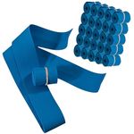 Disposable Tourniquet [Pack of 25] Blue 1" x 18 Inch Long Rolled and Banded Single-Use Elastic Latex-Free First Aid Tourniquets (25)