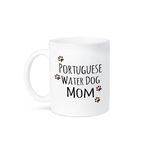 3dRose mug_154177_2 Portuguese Water Dog Mom, Ceramic, White