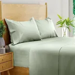 BAMPURE Luxury Series Full Sheet Set - 100% Pure Viscose derived from Bamboo Sheets Full Size Sheets Set - Super Soft Cooling Sheets for Hot Sleepers - Up to 16’’ Deep Pocket (Seaglass)