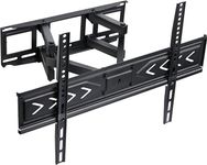 PrimeCables Full Motion TV Wall Mount for 37-70 inch TVs, TV Mount Swivel and Tilt with Dual Articulating, Max VESA 600x400mm Holds up to 88lbs