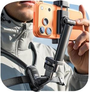 LISEN Neck Phone Holder GoPro Chest Mount for Filming [2025 Upgrad No.1] Phone Holder Video Recording for iPhone Samsung 4-7 Inch Phones AKASO/Go Pro/Insta360X5/DJI360 Camera Other Action Cameras
