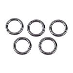 5PCS Round Spring Ring Key Snap Hook Clips O Ring for Keyrings, Crafts, Bags Purses Keychain