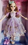 DSR BJD Dolls 50CM Smart Doll 20Inch 18 Doll Toys with Full Set Clothes Shoes Wig Makeup & with Music Gift for Girls Best Gift All Festival (50CM) (Light -Purple)