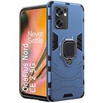 TheGiftKart Tough Armor Bumper Back Case Cover for OnePlus Nord CE 2 5G | Ring Holder & Kickstand in-Built | 360 Degree Protection Back Case Cover for OnePlus Nord CE2 5G (PC+ Polymer | Greyish Blue)