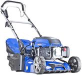 Hyundai 17"/43cm 139cc Electric-start Self-propelled Petrol Roller Lawnmower, 5 Adjustable Cutting Heights, 45l Grass Collector Bag, Foldable Handles, 3 Year Warranty