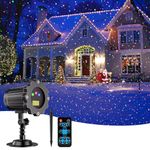 Laser Christmas Projector Lights Outdoor, Christmas Decorations Stars Light Show, Holiday Projector Decorations for House/Garden/Party