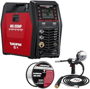 ARCCAPTAIN MIG205MP MIG Welder with Spool Gun and Aluminum Welding Wire