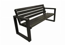 PRIMARIO GRANDE Garden Bench - Garden Furniture Powder-Coated Steel & Wood Slats - Outdoor Bench 350kg Load Capacity - Outdoor Furniture Weather Resistant (Grande Rosewood, 150cm-Seat Length, CE)