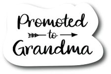 2 Pack Grandma Sticker Promoted to Grandma 4 in Decal Fashion Woman Sticker Graphic Auto, Wall, Laptop, Water Bottle |PS847|