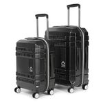 uppercase Bullet, Trolley Bag Set Of 2 (S+M) Hard Cabin & Check-In Luggage, Anti-Scratch, Tsa Lock & Anti-Theft Zippers, 2000 Days Warranty (Black, 27.5 X 47 X 66 Cm, Spinner)