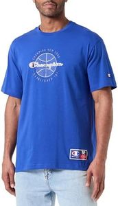 Champion Legacy Modern Basket-S/S Crewneck Camiseta, Azul Elettrico, L Hombres