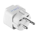 Ceptics India to Israel, Gaza, Palestine & More (Type H) Travel Adapter Plug - CE Certified - RoHS Compliant (GP-14), 1-Pack