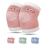 Skycase Baby Knee Pads Crawling,3 Pairs Anti-Slip Baby Knee Pads Crawling Socks Adjustable Soft Cotton Breathable Safety Protectors Unisex Baby Kids Multicolor Toddlers Leg Warmers