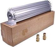 LSSOCH Universal 12" Single Pass Aluminum Finned Two 3/8" NPT fittings Transmission Oil Cooler