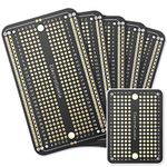 ElectroCookie Prototype PCB Solderable Breadboard for Electronics Projects Compatible for DIY Arduino Soldering Projects, Gold-Plated (5 Pack + 1 Mini Board, Matte Black)