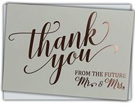 Wedding Shower Thank You Cards - Elegantly Foil Stamped in Rose Gold - Perfect For Showing Your Gratitude to Friends & Family