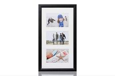 ARPAN MDF Multi Aperture Photo Picture Frame 3, Aperture (3 Aperture Black)