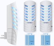 VEYOFLY Indoor Flying Insect Trap - Plug-in Fruit Fly, Gnat and Mosquito Trap With Refills - Odorless Bug Light for Home(2 Device + 4 Glue Boards)