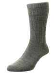 HJ Hall Men's Thermal Wool Softop Socks, Mid Grey, Size 6 to 11