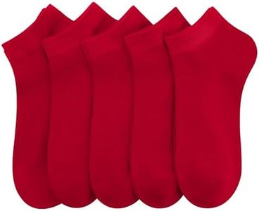 SERISIMPLE Women Viscose Bamboo Ankle Socks Low Cut Thin Sock Lightweight Pastal Color Soft Sock 5 Pairs (US, Alpha, Small, Regular, Regular, Red)