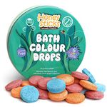 Honeysticks Bath Colour Tablets for Kids - Non Toxic Bathtub Drops Made with Natural Ingredients and Food Grade Colours - Fragrance Free - Fizzy, Brightly Coloured Bathtime Fun, Great Gift - 36 Drops