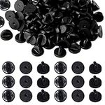 30PCS Rubber Pin Back Butterfly Rubber Pin PVC Rubber Pin Backs,11.5mm Butterfly Clutch Pin Backings Replacement Uniform Locking Pin Backs Tie Tack Pins Keepers for Brooch Jewelry Making Hats Badges