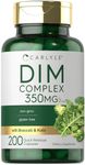 DIM Supplement | 350mg | 200 Count | Vegetarian, Non-GMO & Gluten Free Complex | by Carlyle