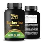 HEMAYA Advanced Berberine Supplements - HCL 95% Highly Purified - 500MG Per Serving Veg Capsules | With Piperine & Cinnamon | For Optimal Health -60 capsules (Pack of 2)