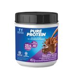 Pure Protein Whey Protein Powder - High Protein (25 g/scoop), Low Sugar (2 g/scoop), Gluten Free - Fast-Acting Formula, Chocolate, 453g (Packaging May Vary)