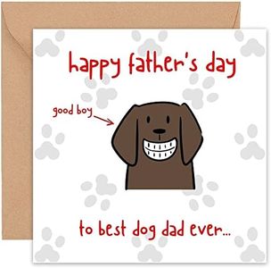 Fathers Day Card from the Dog - Funny Father's Day Cards from the Doggy Pup Puppy Fur Baby Pet - Fathers Day Gift - For Dad Daddy Father s Stepdad Stepfather Husband Dog Dad - 14cm…