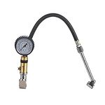 Tire Inflator,1/4" Tyre Air Inflation Pump Gun, 10-220psi Pressure Capacity, Pressure Dial Gauge Air Compressor Tool For Bike, Motorcycle, Automobile