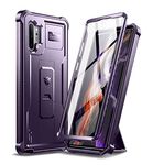 Dexnor for Samsung Note 10+ Case, [Built in Screen Protector and Kickstand] Heavy Duty Military Grade Protection Shockproof Protective Cover for Samsung Note 10+ - Purple