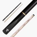 Jonny 8 Ball COMBI Adjustable 5 Piece Ash Snooker Pool Cue - 9mm Tip Elk Master (Black)