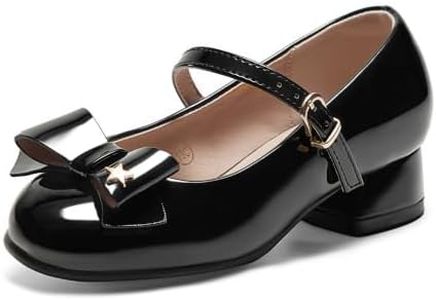 GotSoft Girls Lambskin Insole Low Heels Mary Jane Ankle Strap Dress Shoes
