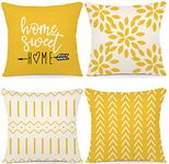 YCOLL Pillow Covers 18x18, Sofa Throw Pillow Covers, Decorative Outdoor Linen Pillow Covers Set of 4 for Couch Sofa Bed and Car 18x18 Inch 45x45 cm (Set of 4)