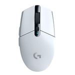 Logitech G305 LIGHTSPEED Wireless Gaming Mouse, HERO 12K Sensor, 12,000 DPI, Lightweight, 6 Programmable Buttons, 250h Battery Life, On-Board Memory, PC/Mac - White