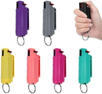 Mageloly Pepper Spray, 32 Bursts 2.0% MC Defense Spray Belt Clip Holder. Pepper Spray Keychain for Women Self Defense. Tear Gas with Quick Release for Easy Access Finger Grip 7 Packs
