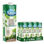 Rubicon 100% Natural Organic Coconut Water | Pack of 8, 1L Cartons | Natural Electrolytes | Vital Nutrients | Non-GMO, No Added Sugar | USDA Organic Certified | Vegan & Vegetarian Friendly