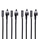 Cable Matters (2-Pack) ATX PC Motherboard 2-Pin SW Computer Switch Cord/PC Power Button with On/Off Button - 20 Inches