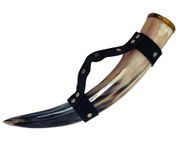 Viking by Heart Authentic Viking Drinking Authentic Horn with Brass Rim & Leather Strap, Ideal Christmas, Birthday, & Wedding Gift, Unique Beer Gift for Men, Women, Husband, & Boyfriend