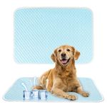 Qpets® Small Dog Mat, Stylish Dog Bed Pet Sleeping Pad for Summer Heat Relief, Easy to Clean Design, Suitable for Air-conditioned Rooms, Supports Pets Up to 90lbs (100X75cm)