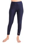 Rovars Swimming Full Tights for Women (Navy Blue, Small)