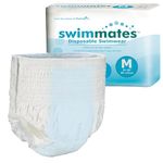 Swimmates Adult Swim Underwear, Pull-Up with Tear-Away Side Seams, Unisex, Disposable, Medium (34"- 48" Waist), 20 Count (Pack of 1)