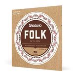 D'Addario EJ34 Folk Nylon Guitar Strings, Ball End, 80/20 Bronze/Black Nylon Trebles