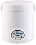 Aroma Housewares (MRC-903D) Mi 3-Cup (Cooked) (1.5-Cup UNCOOKED) Digital Cool Touch Mini Rice Cooker,White