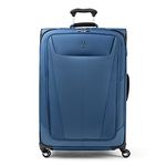 Travelpro Maxlite 5 Softside 2pc Set Expandable Carry On Luggage with 4 Spinner Wheels/Soft Underseat Tote, Lightweight Suitcase, Men and Women, Ensign Blue, Checked-Large 29-Inch, Maxlite 5 Softside