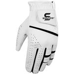 SAWANS Golf Glove Men's Durable Premium Leather Left Hand Right All Weather Grip Golfer Gloves Non Slip Flexible Golfing (XL, Left)