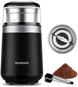 SHARDOR Silent Spice Grinder for Quiet Grinding, Coffee Bean Grinder Electric for Espresso, Herb Grinder for Home Use, Black